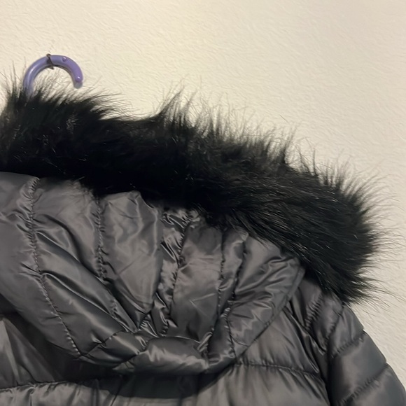 Womens Plus Long Thin Puffy Coat NWOT HOOD 2x - Picture 5 of 6